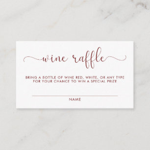 Tarjeta De Recepción Inserción de Baby Shower Wine Raffle