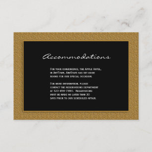 Tarjeta De Recepción Inserción de Boda de énfasis de desplazamiento neg