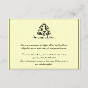 Tarjeta De Recepción Inserción de Boda de nudo celta negro