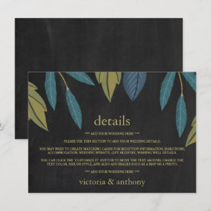 Tarjeta De Recepción Inserción de detalle del Boda de hoja de cartón