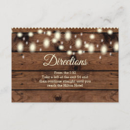 Tarjeta De Recepción Inserción de direcciones rusticas, inserción de di