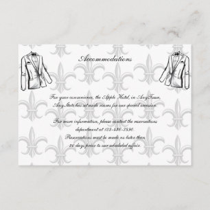 Tarjeta De Recepción Inserción de dos Bodas gays de color esmoquin