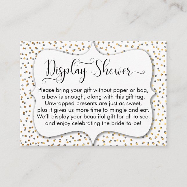 Tarjeta De Recepción Inserción de ducha de pantalla del personalizado,  (Anverso)