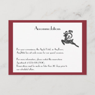 Tarjeta De Recepción Inserción de la Boda de Invierno Roja y Blanca