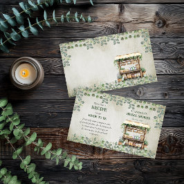 Tarjeta De Recepción Inserción de petición de recetas en el stand de la