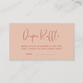 Tarjeta De Recepción Inserción de rifa de pañales elegante y moderno