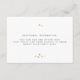 Tarjeta De Recepción Inserción de rociado de bebé dulce