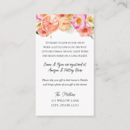 Tarjeta De Recepción Inserción de una ducha de bebé de larga distancia