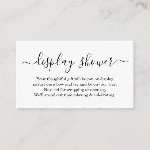 Tarjeta De Recepción Inserción moderna de ducha de pantalla para la inv