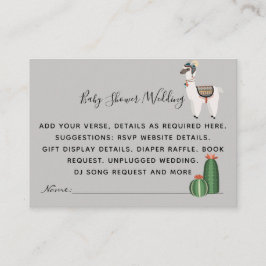 Tarjeta De Recepción Inserciones de detalles de eventos propios - Llama