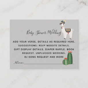 Tarjeta De Recepción Inserciones de detalles de eventos propios - Llama