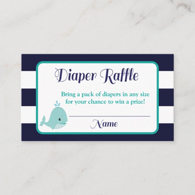 Tarjeta De Recepción Inserciones de Raffle de pañales náuticos | Ballen (Anverso)