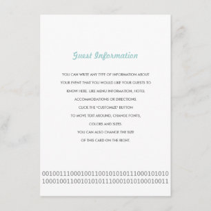 Tarjeta De Recepción Insertar Boda de amor de controlador