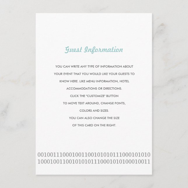 Tarjeta De Recepción Insertar Boda de amor de controlador (Anverso)