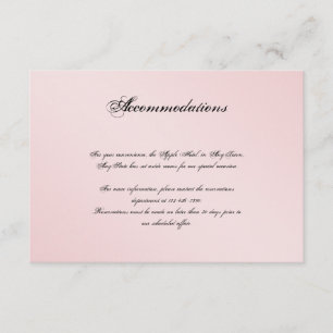 Tarjeta De Recepción Insertar Boda de elegancia rosa de Rubor