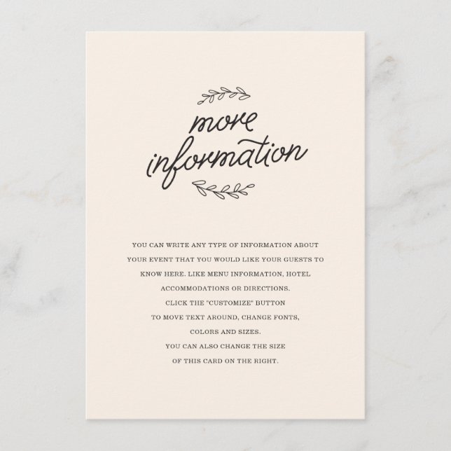 Tarjeta De Recepción Insertar Boda de flores silvestres (Anverso)