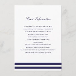 Tarjeta De Recepción Insertar Boda de la Marina Náutica