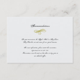 Tarjeta De Recepción Insertar Boda de plumas de marabú dorado y blanco