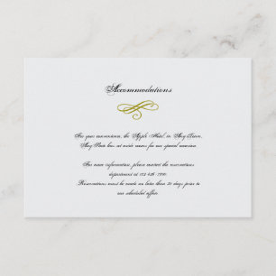 Tarjeta De Recepción Insertar Boda de plumas de marabú dorado y blanco