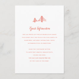 Tarjeta De Recepción Insertar Boda de puente de bahía