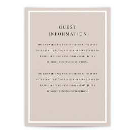 Tarjeta De Recepción Insertar Boda de superposición cepillada