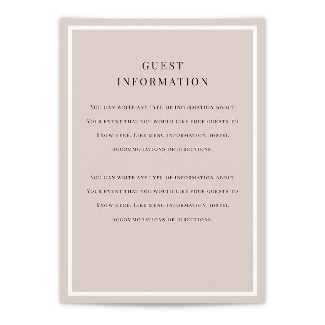 Tarjeta De Recepción Insertar Boda de superposición cepillada (Subido por el creador)