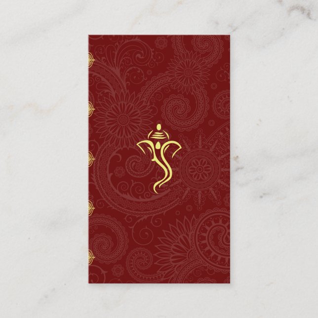 Tarjeta De Recepción Insertar Boda de Vinayaka (Anverso)