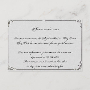 Tarjeta De Recepción Insertar Boda elegante de marco de decoración fran