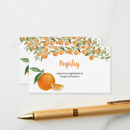 Tarjeta De Recepción Insertar Naranja dulce