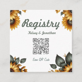 Tarjeta De Recepción Insertar parche de girasol