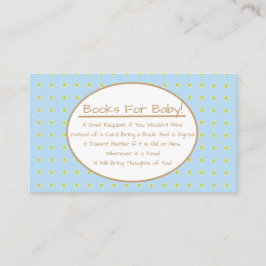 Tarjeta De Recepción Insertar solicitud de libro de Baby Shower Blue Bo