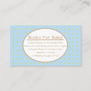 Tarjeta De Recepción Insertar solicitud de libro de Baby Shower Blue Bo