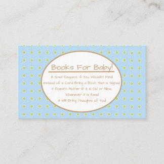 Tarjeta De Recepción Insertar solicitud de libro de Baby Shower Blue Bo