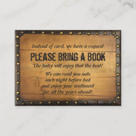 Tarjeta De Recepción Insertar solicitud de libro de Baby Shower de vint