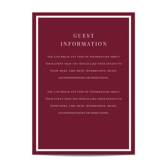 Tarjeta De Recepción Inserto de boda con superposición cepillada (Subido por el creador)