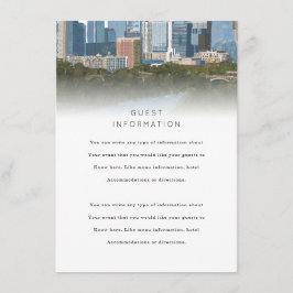 Tarjeta De Recepción Inserto de boda de Austin Texas