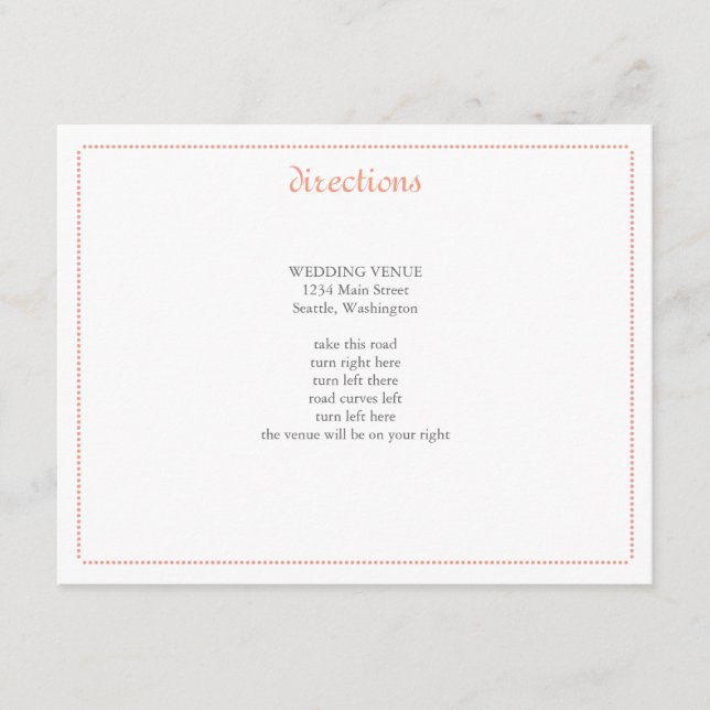 Tarjeta De Recepción Inserto de Boda de Peonía Delicada (Anverso)
