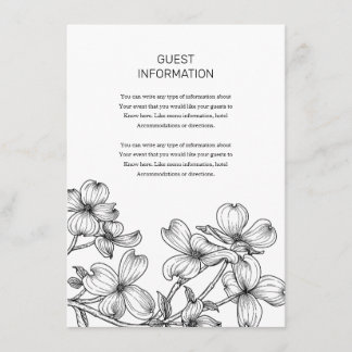 Tarjeta De Recepción Inserto de boda de ramo de anémona