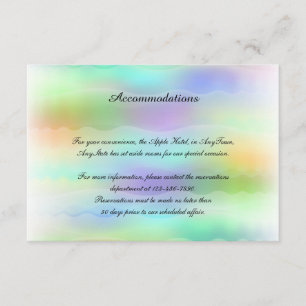 Tarjeta De Recepción Inserto de Boda Gay de Novias Arcoíris Pastel