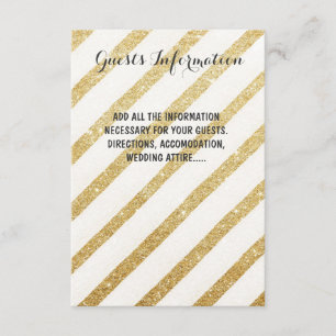 Tarjeta De Recepción Inserto de información para invitados de boda con 