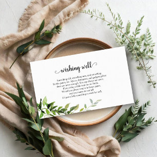 Tarjeta De Recepción Inserto de Pozo de Deseos para Despedida de Solter