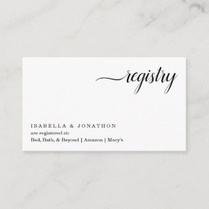 Tarjeta De Recepción Inserto de registro minimalista / Sobre de invitac