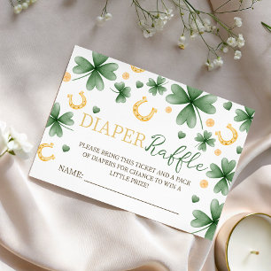 Tarjeta De Recepción Inserto de rifa de pañales Amuleto de la Suerte