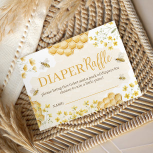 Tarjeta De Recepción Inserto de rifa de pañales Little Honey