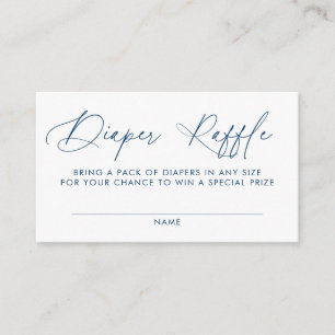 Tarjeta De Recepción Inserto de sorteo de pañales para baby shower