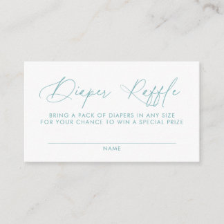 Tarjeta De Recepción Inserto de sorteo de pañales para baby shower