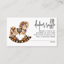 Inserto de sorteo de pañales para baby shower