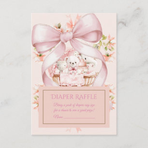 Tarjeta De Recepción Inserto floral de guardería de osito de peluche du