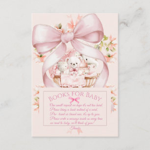 Tarjeta De Recepción Inserto floral para guardería de osito de peluche 