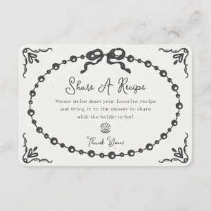 Tarjeta De Recepción Inserto para compartir receta de Perla Coqueta de 